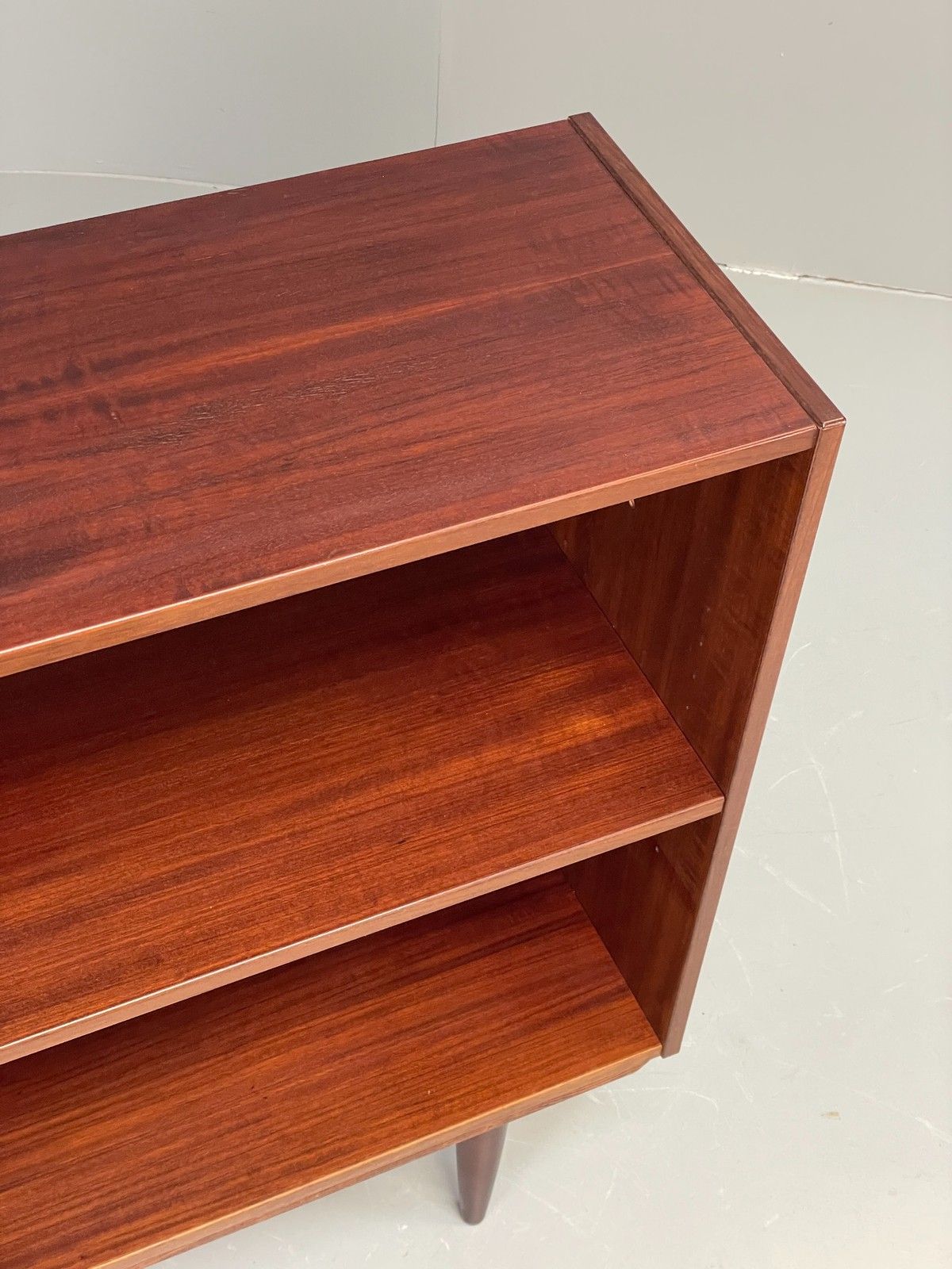 photo buy Vintage 1970s Danish Bookcase Darkwood Retro Record Shelving Eb12066