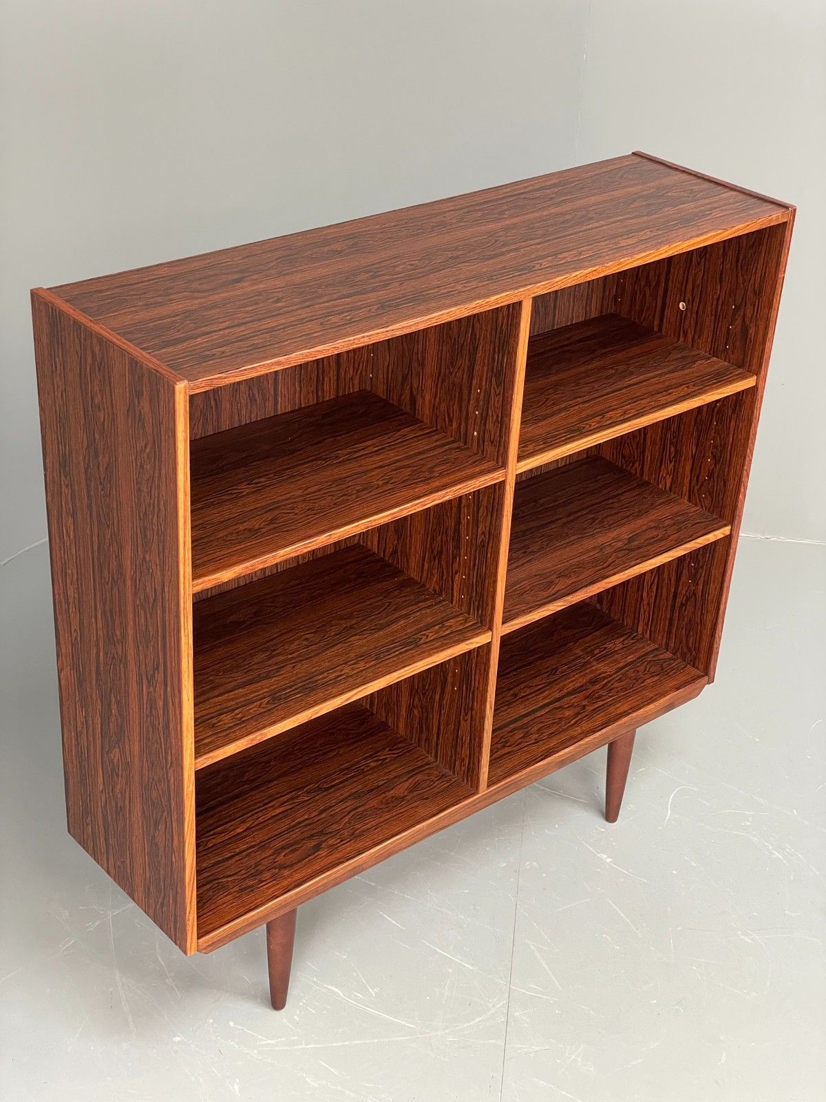 Vintage Danish 1970s Bookcase Mid Century Shelving Retro Darkwood Eb12068 photo furniture