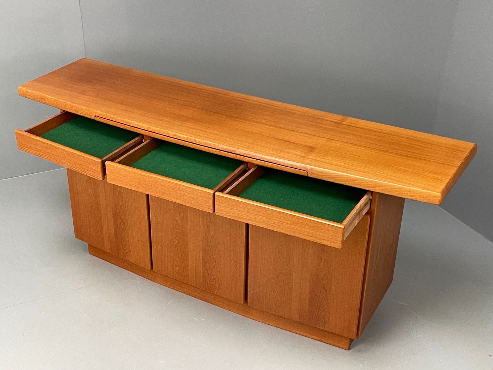 Vintage 1980s Teak Sideboard By Gangsø Danish Retro Shelving Drawers Eb12075 photo Furniture
