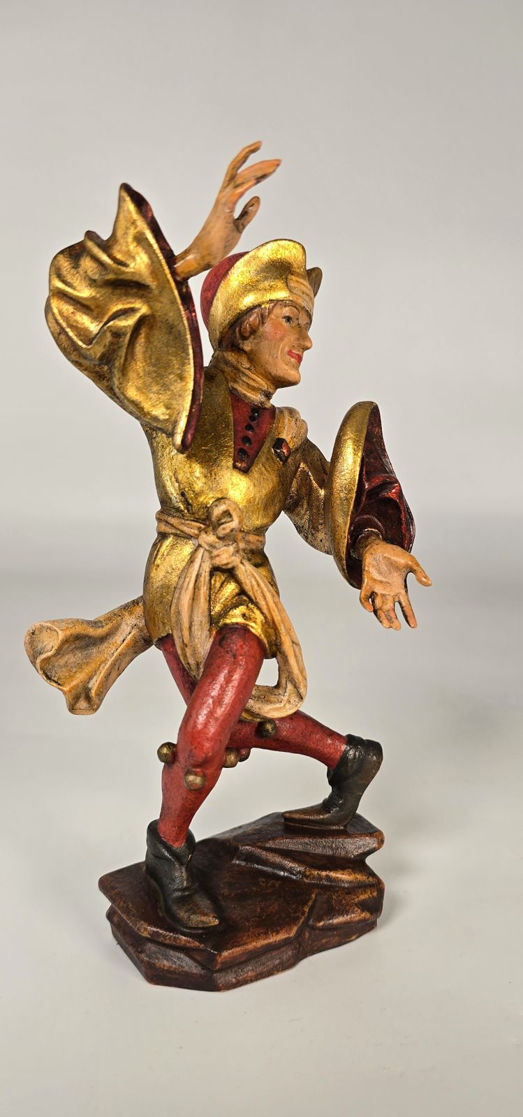 photo buy A Pair Of Swiss Or Black Forest Carved And Polychrome And Gilt Painted Jester Figures Circa 1930