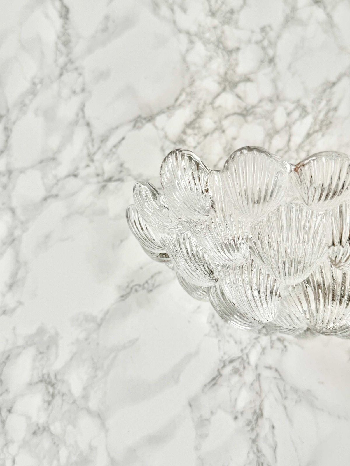 Vintage Bowl Per Lütken Royal Copenhagen Moulded Crystal With A Raised Shell Decor Translucent Scandinavian Danish Designer Piece Top Table photo buy
