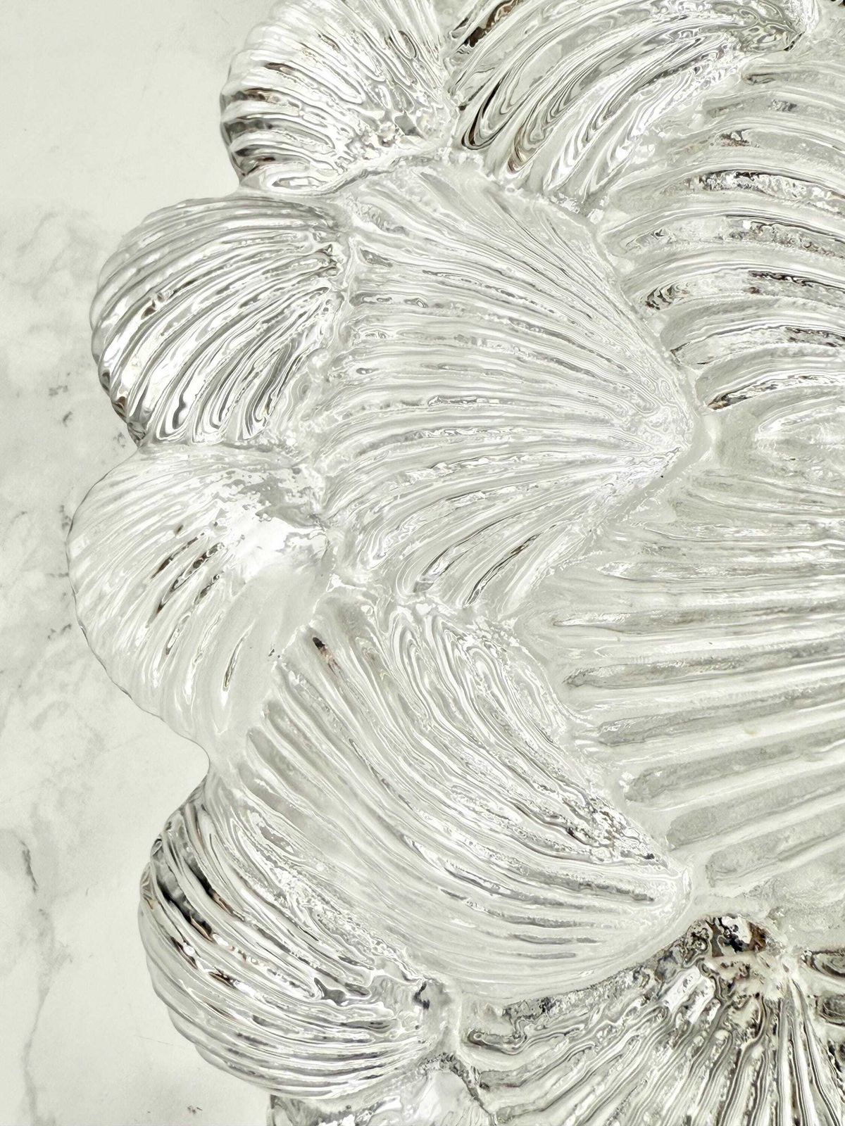 photo furniture Vintage Bowl Per Lütken Royal Copenhagen Moulded Crystal With A Raised Shell Decor Translucent Scandinavian Danish Designer Piece Top Table