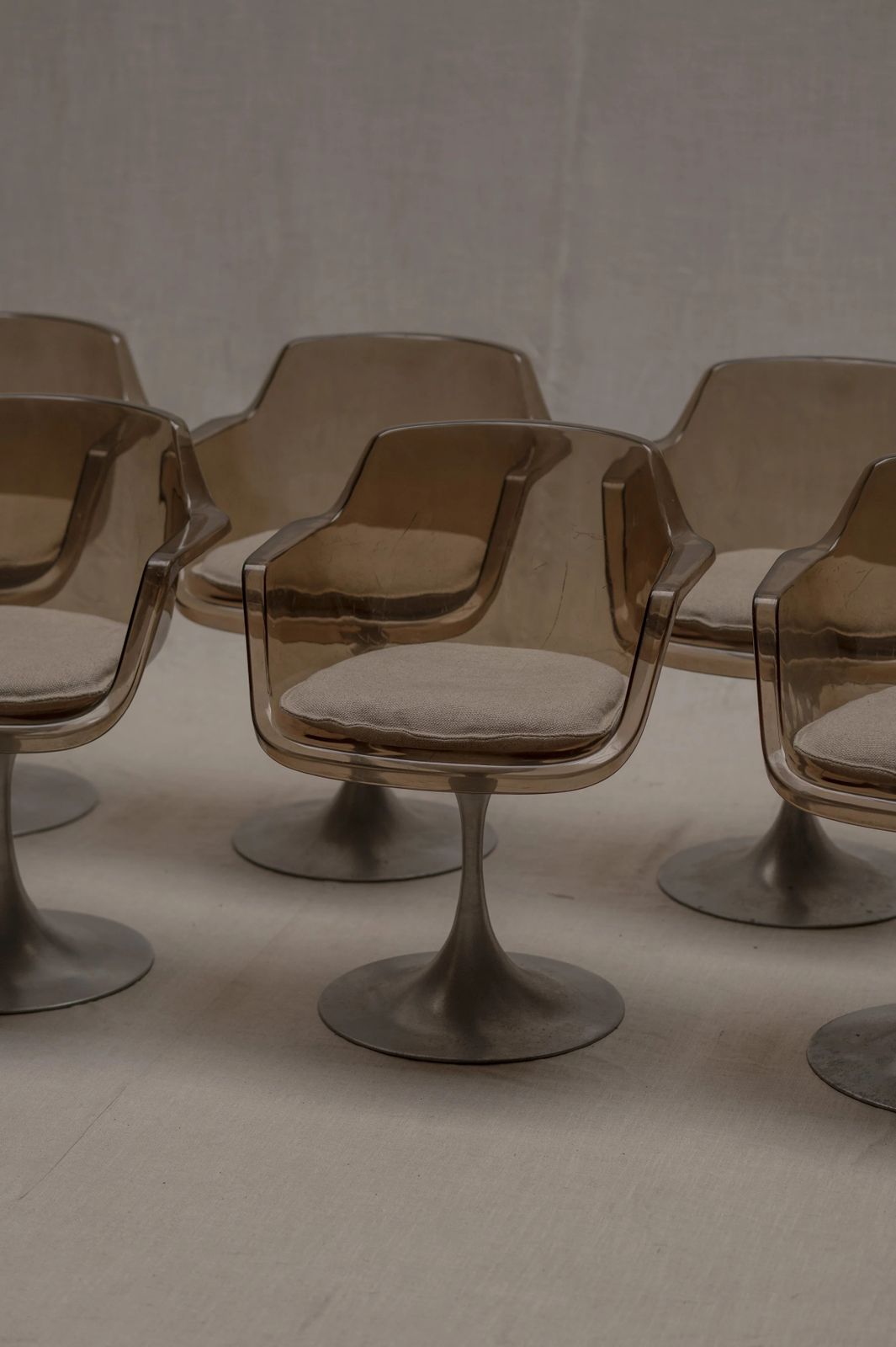 Set Of Six Space Age Dining Chairs, France Circa 1970s photo furniture