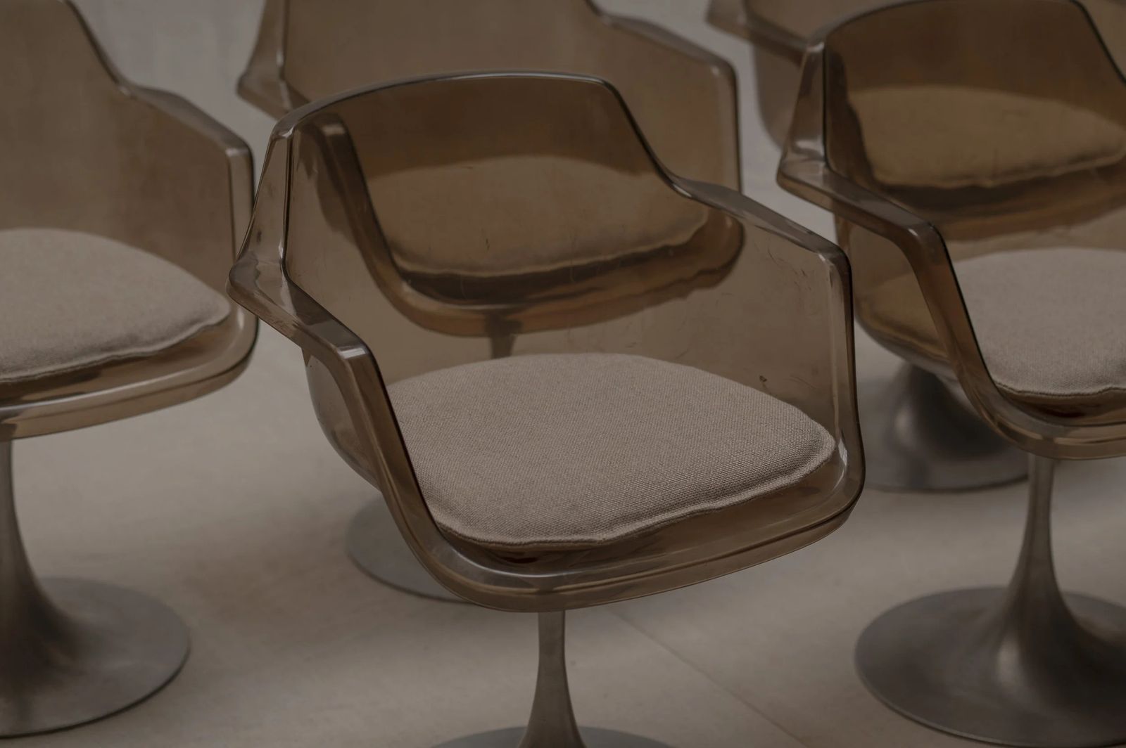 Set Of Six Space Age Dining Chairs, France Circa 1970s photo 3750.0