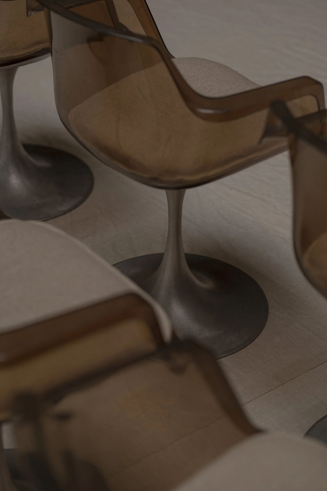 Set Of Six Space Age Dining Chairs, France Circa 1970s photo buy