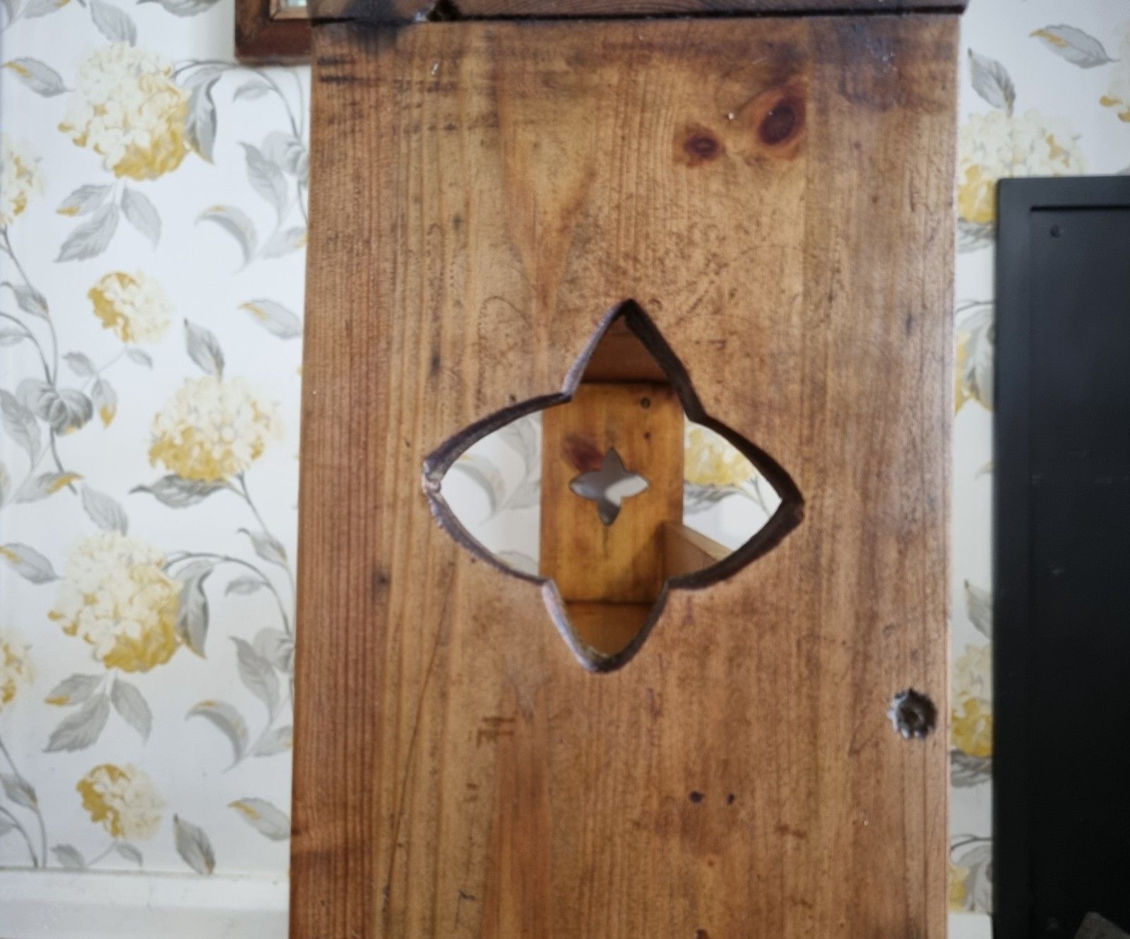 Antique Pine Kitchen Shelf  Wall Mounted Freestanding Rustic Country House photo 153.0