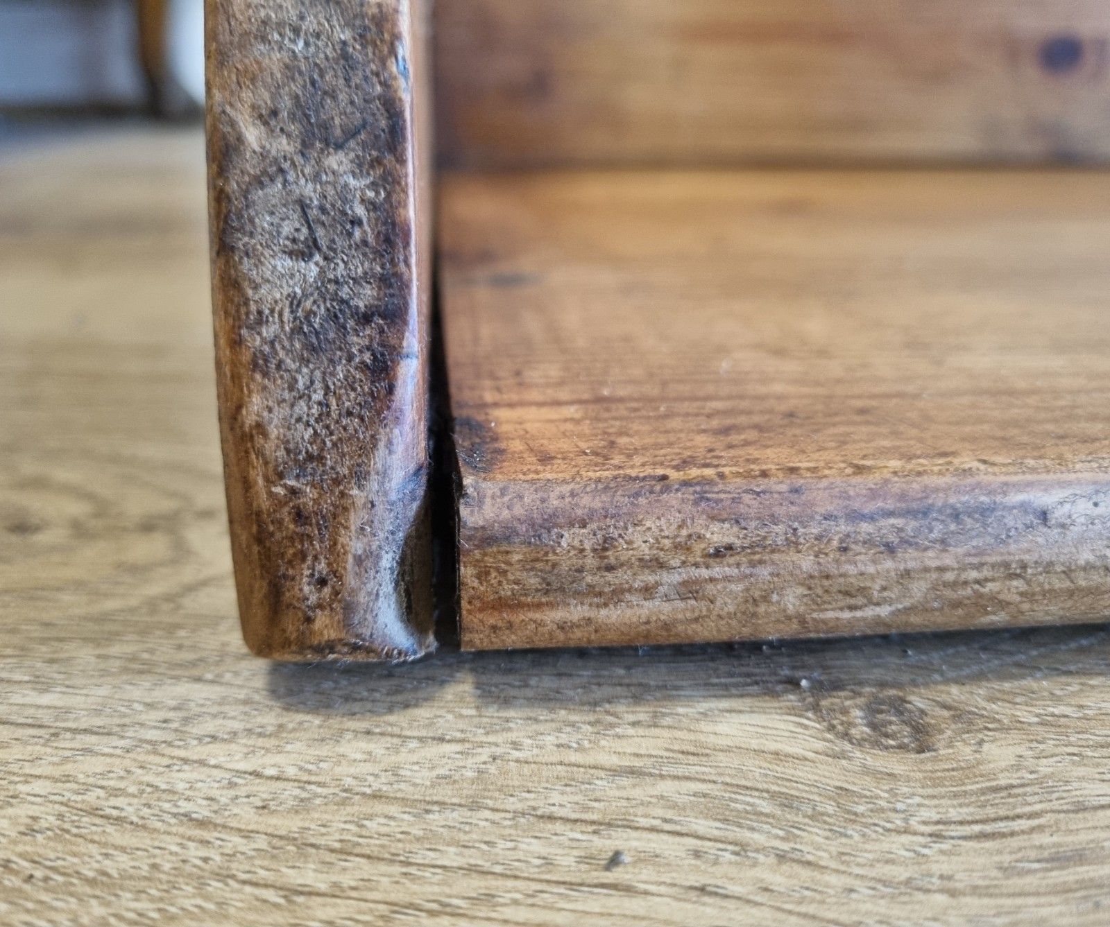 photo vinterior Antique Pine Kitchen Shelf  Wall Mounted Freestanding Rustic Country House