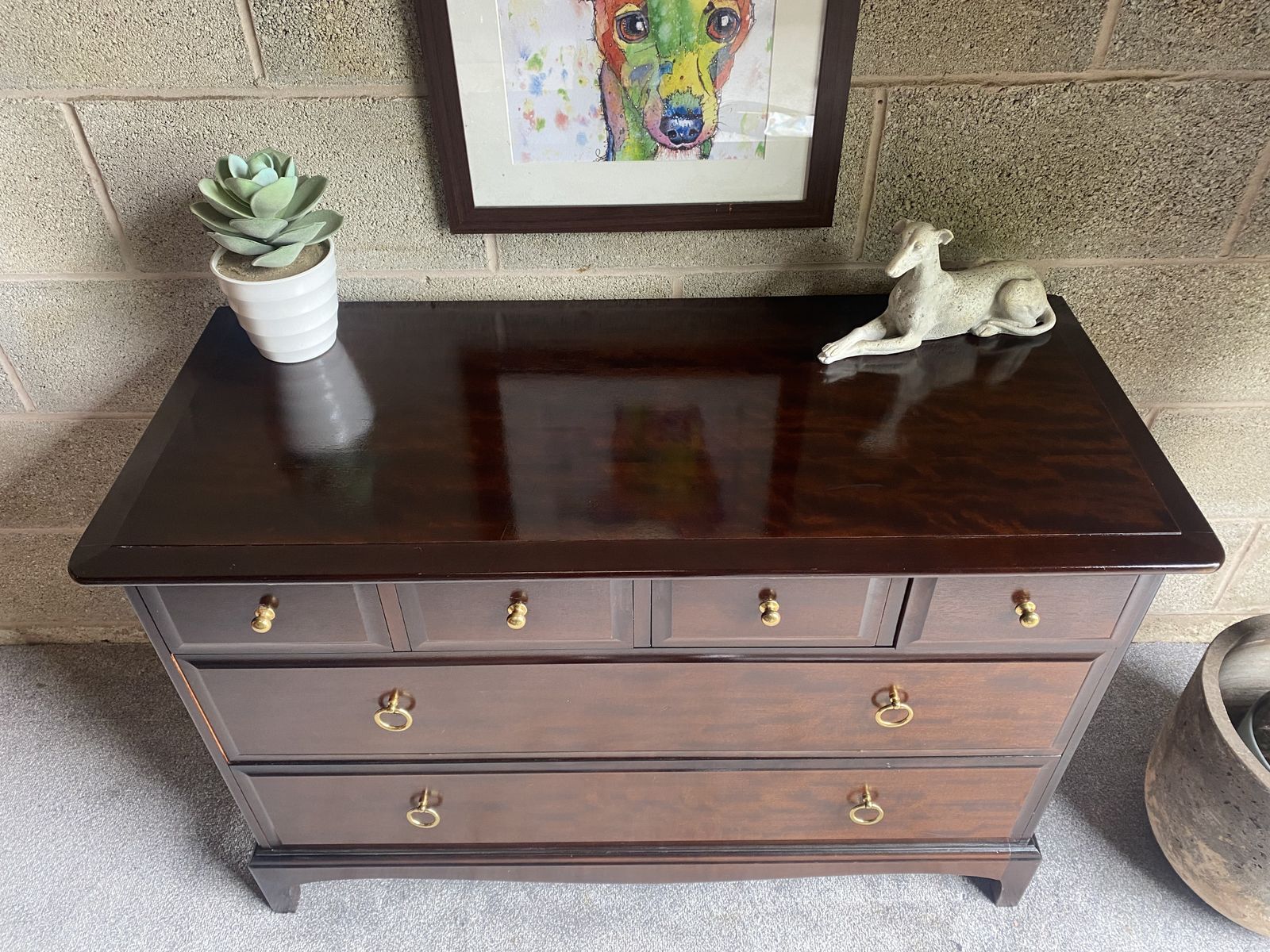 Mid Century Stag Minstrel Lowboy 6 Drawer Chest photo Furniture