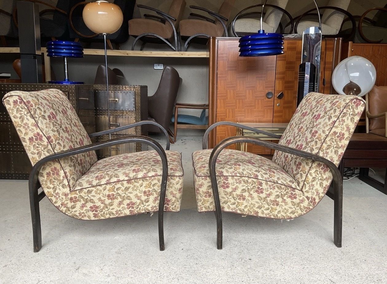 Set Of 2 Armchairs By Karel Kozelka & Antonín Kropáček For Praha Interier 50s