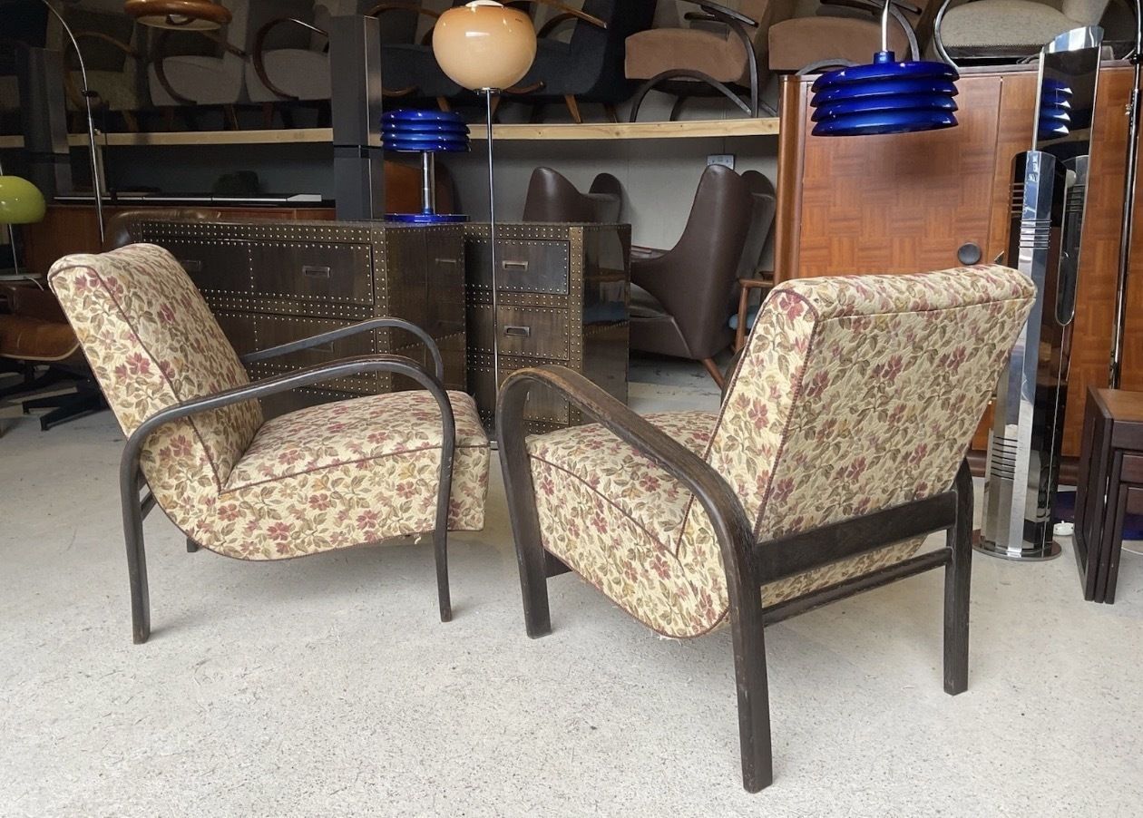 1785.0 Set Of 2 Armchairs By Karel Kozelka & Antonín Kropáček For Praha Interier 50s photo