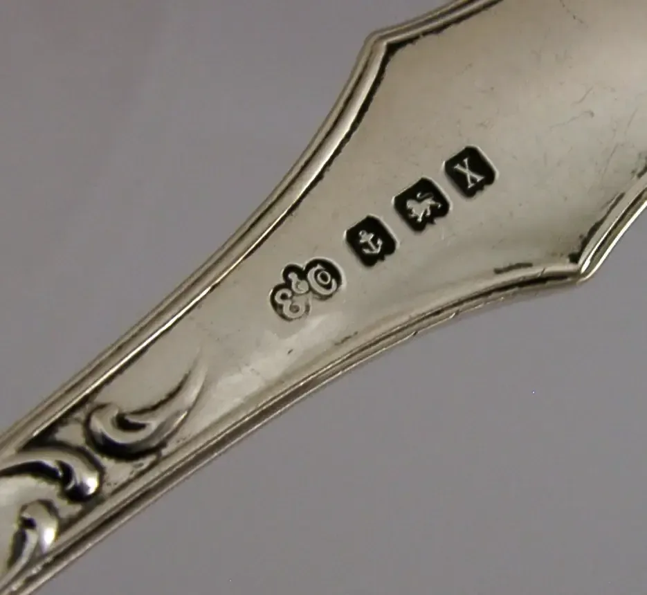 Grande louche de service d'époque en argent sterling anglais, 242 g, 32,2 cm, 1922 photo Décoration