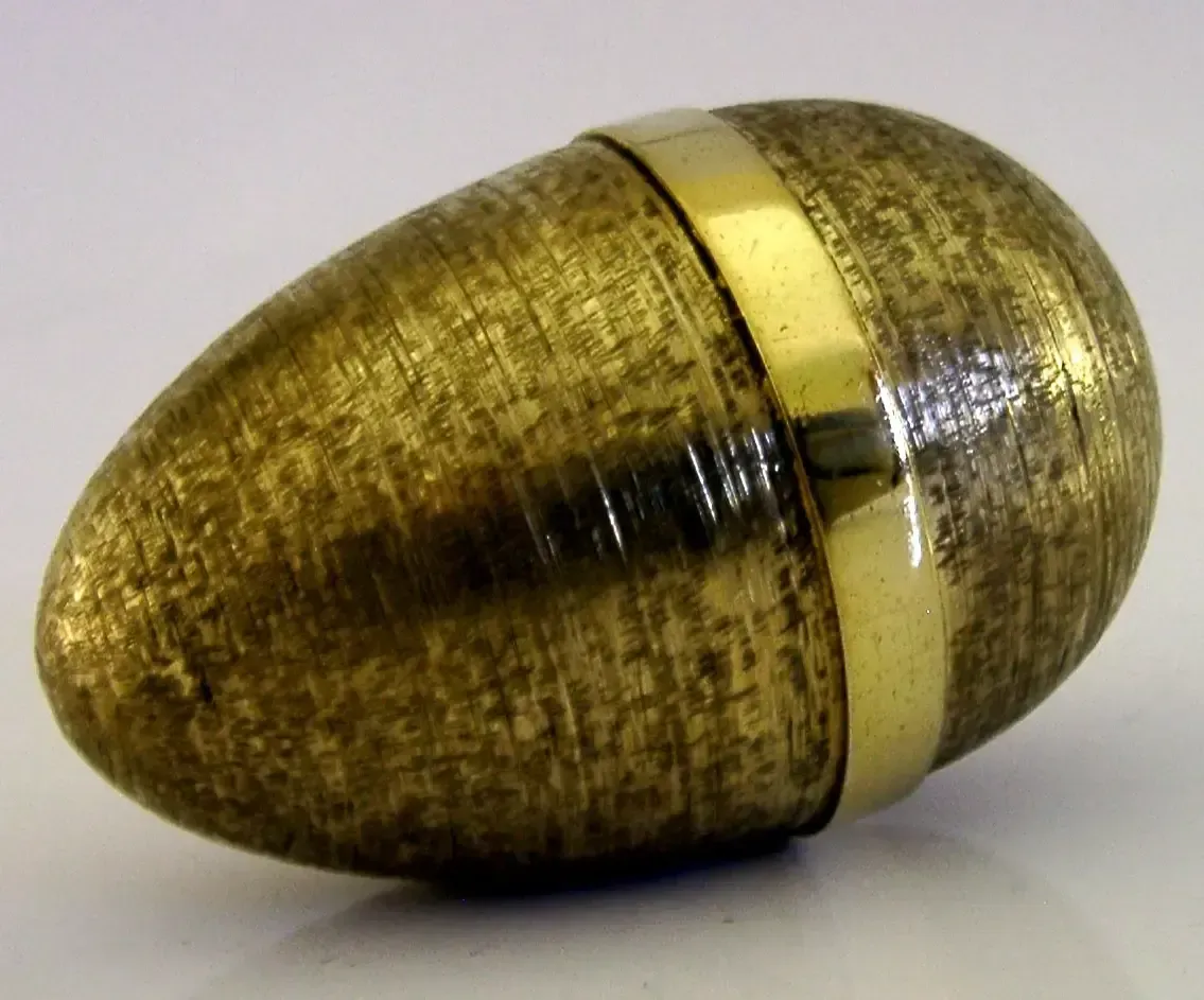 Stuart Devlin Massief Sterling Zilver Verguld Surprise Egg 1977 Nautisch Visserij 148g photo vinterior