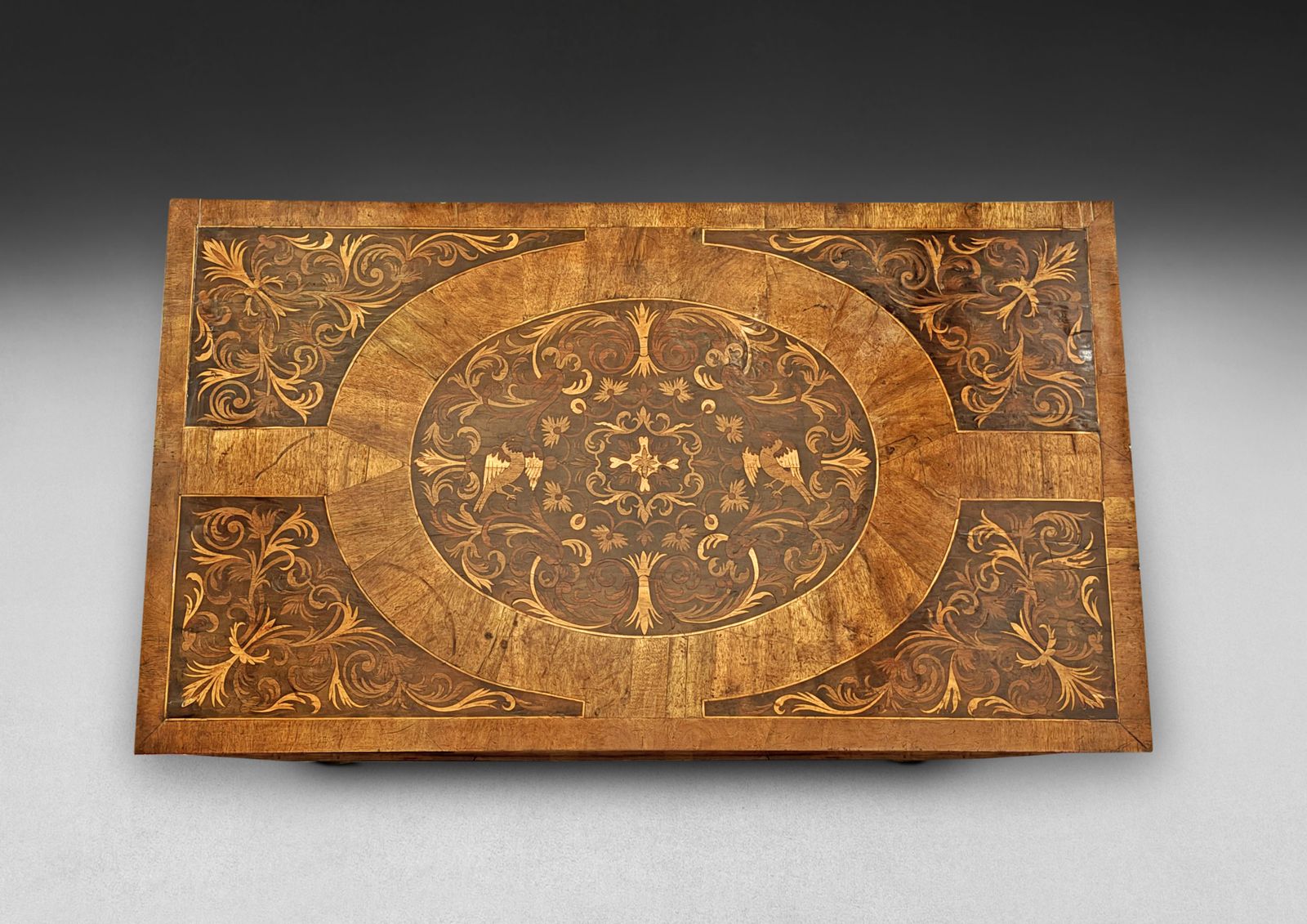 William And Mary Period Marquetry Inlaid Walnut Chest Of Drawers photo for sale