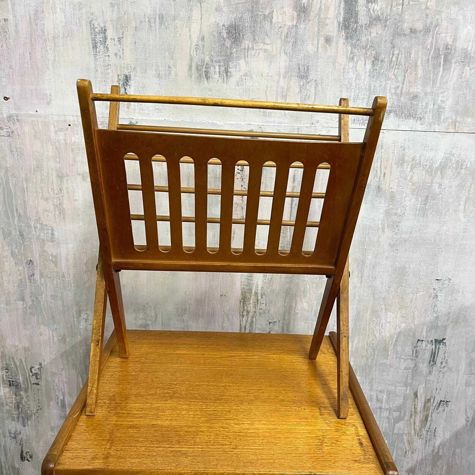 Mid Century Magazine Rack Cees Braakman For Pasloe 1950s/60s Folding Rack photo buy