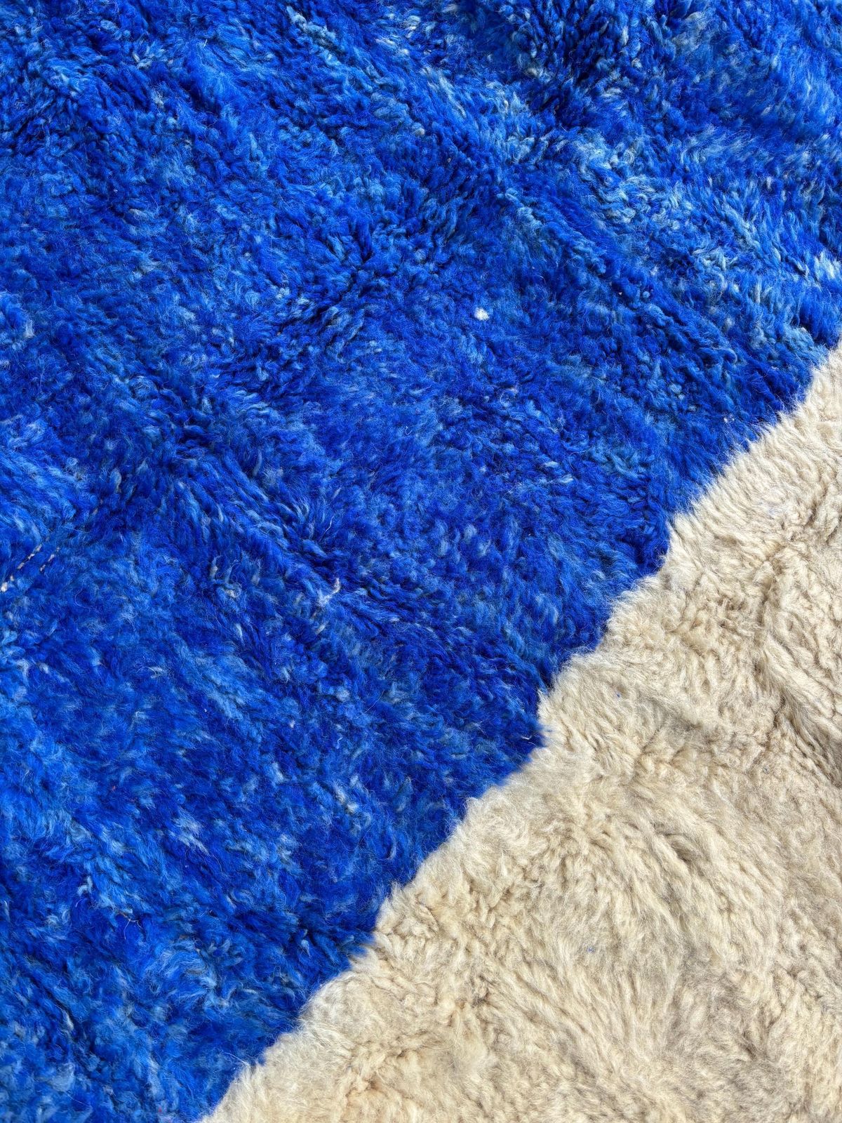 photo furniture Moroccan Mrirt Rug Handmade Wool 190x290 Cm – Modern Berber Rug –Blue Area Rug – Contemporary Decor