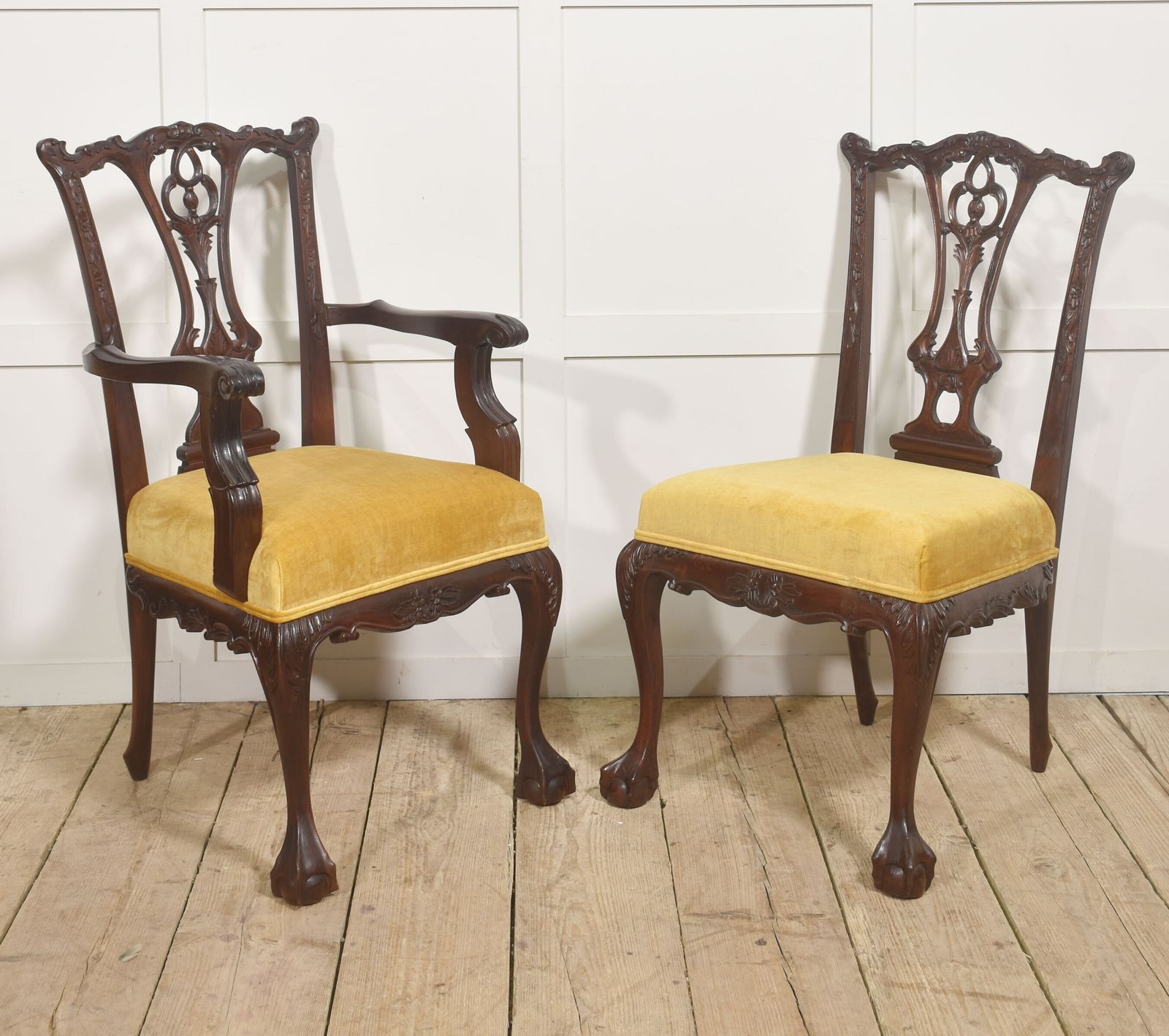 Set Of Eight Irish George II Style Mahogany Dining Chairs photo 1734.0