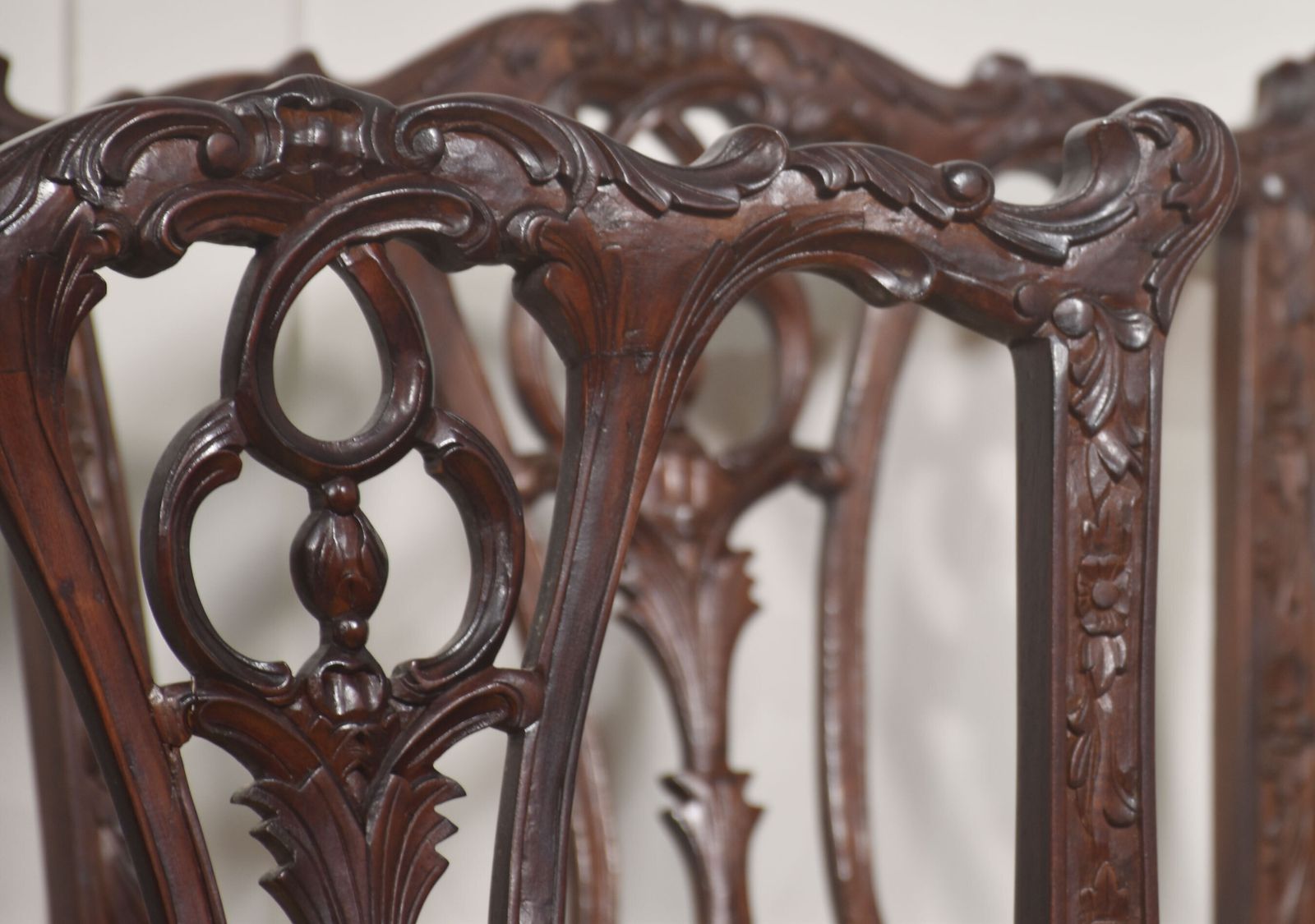 Furniture Set Of Eight Irish George II Style Mahogany Dining Chairs photo
