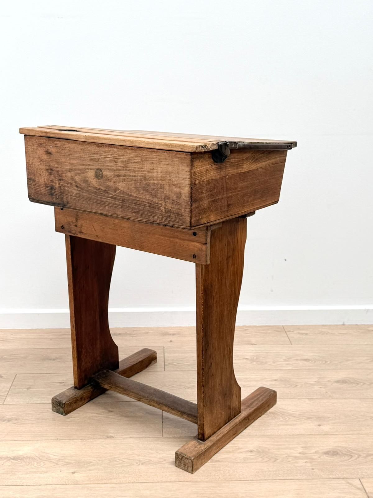 Superb Vintage Mid Century Beech Child's School Desk  Delivery Available 0116. photo Furniture