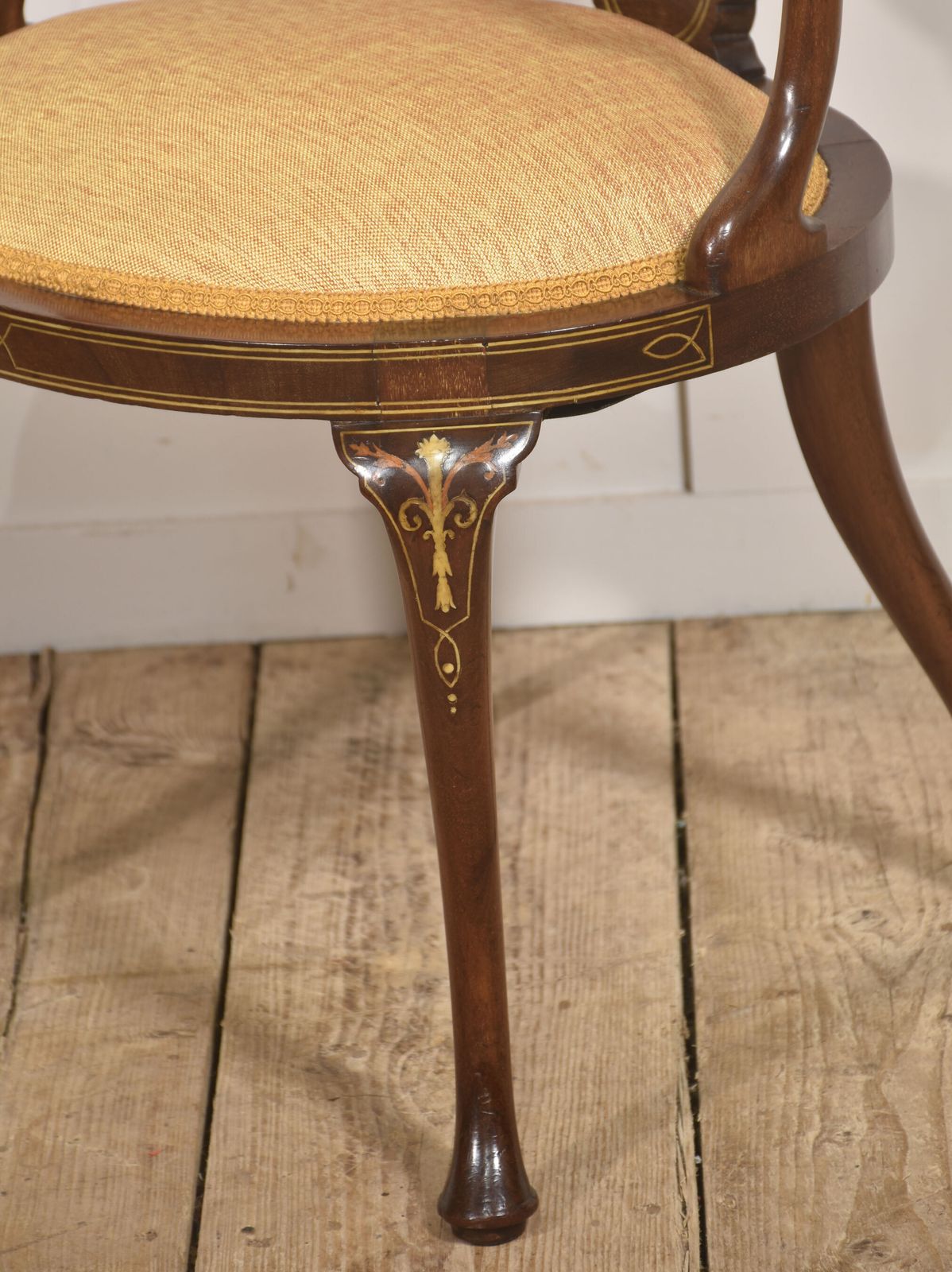 Inlaid Mahogany Tub Armchair photo Furniture