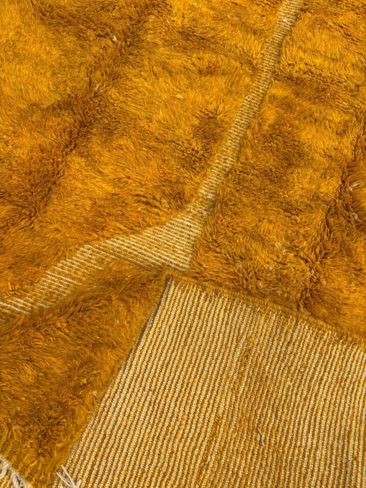 Yellow Mrirt Moroccan Wool Rug 200x300 Cm– Handmade Thick Wool Berber Rug Woven By Women Cooperative photo Textiles