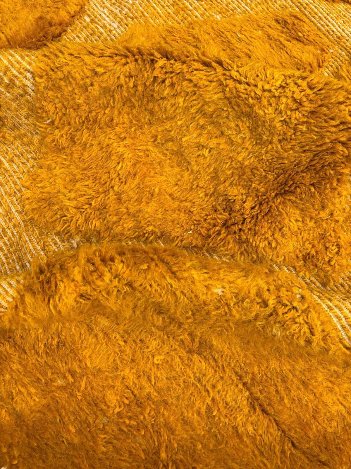 Yellow Mrirt Moroccan Wool Rug 200x300 Cm– Handmade Thick Wool Berber Rug Woven By Women Cooperative photo buy