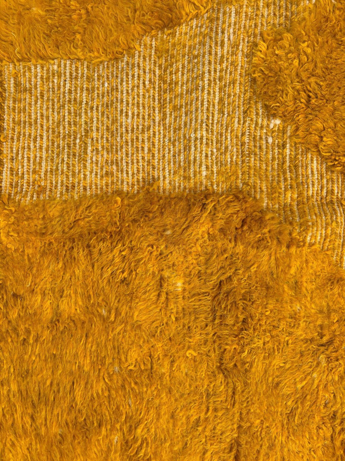 photo for sale Yellow Mrirt Moroccan Wool Rug 200x300 Cm– Handmade Thick Wool Berber Rug Woven By Women Cooperative