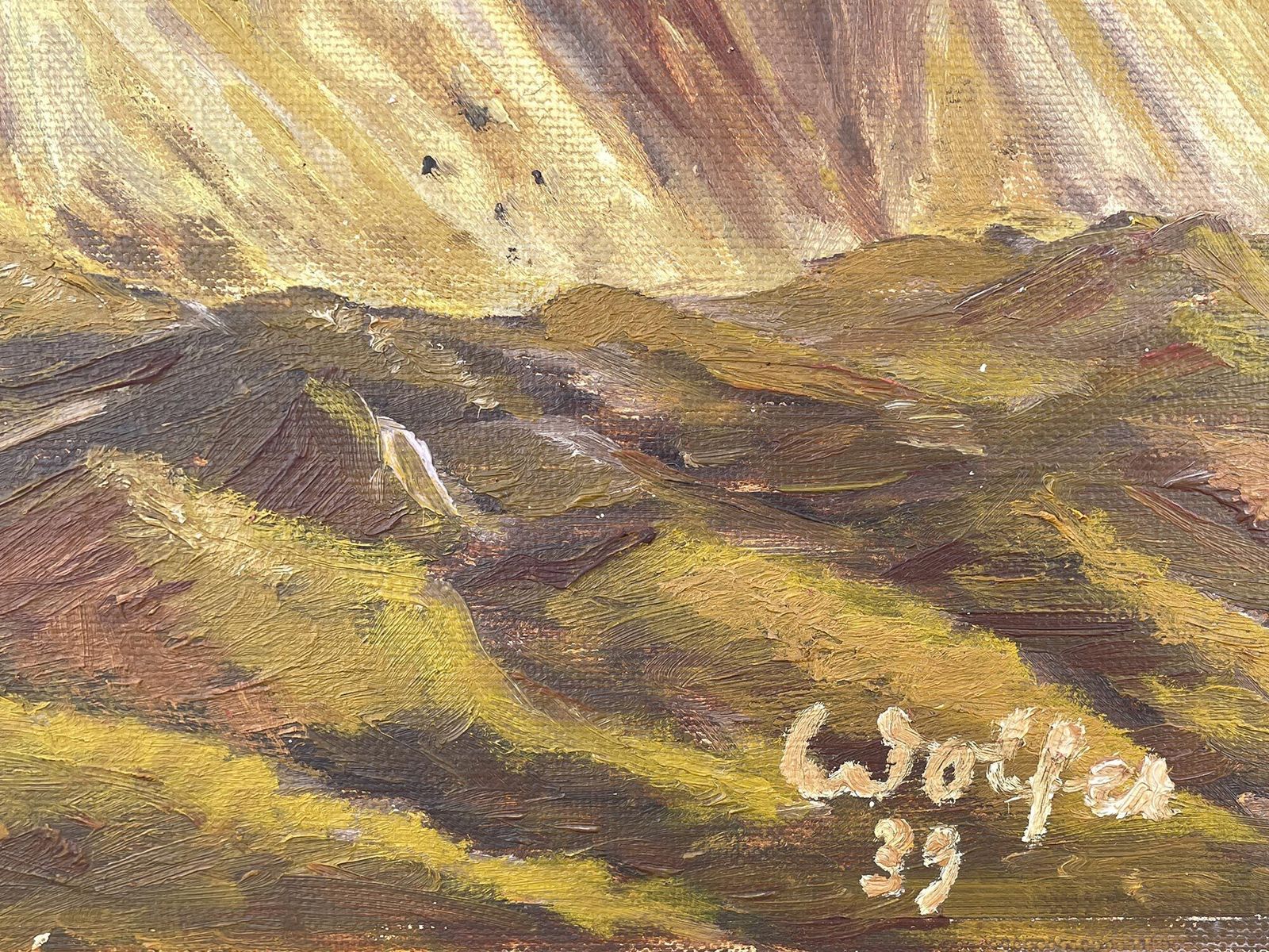 Iatlian Dolomites Painting Oil On Canvas photo for sale