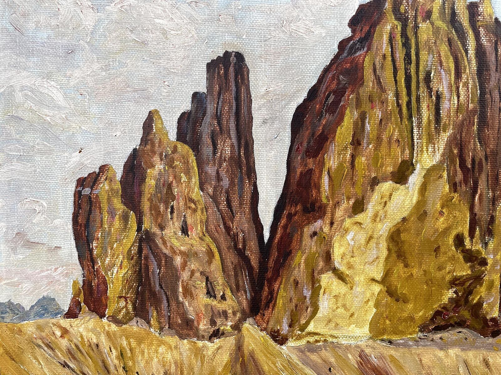 Iatlian Dolomites Painting Oil On Canvas photo buy