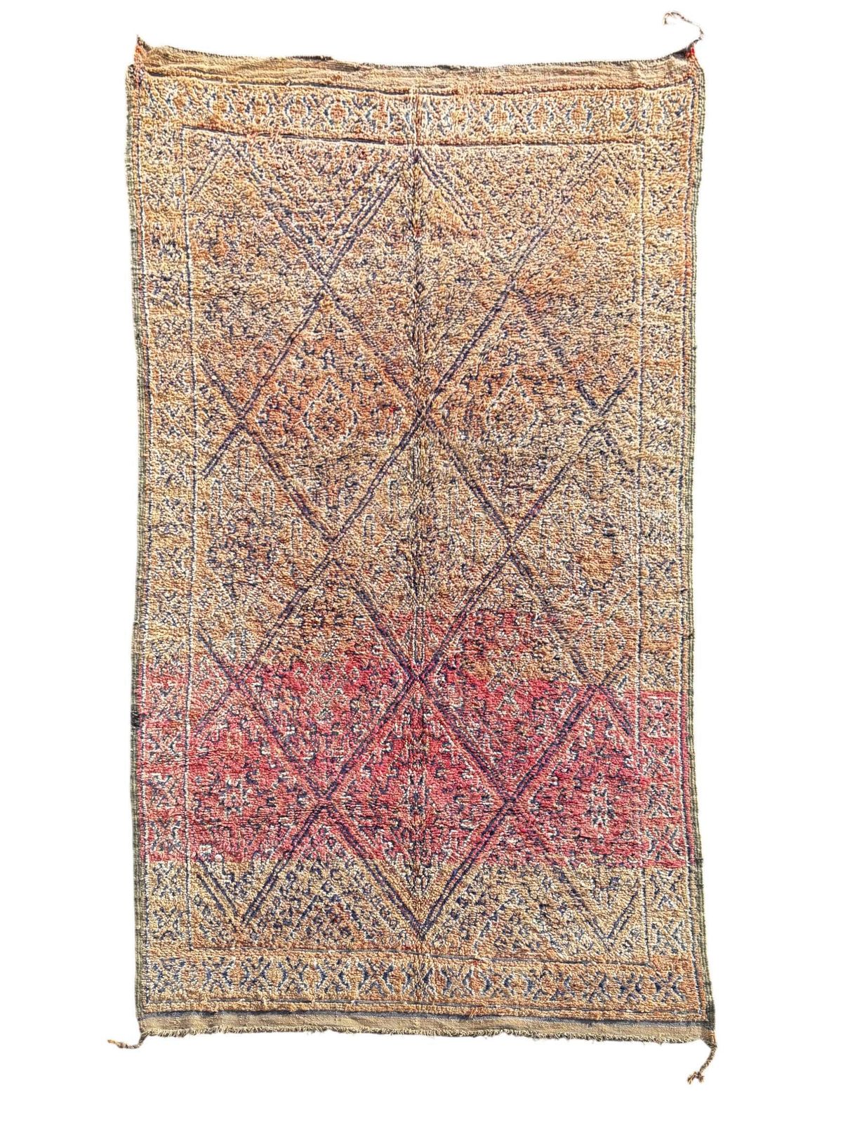 Vintage Moroccan Beni M’guild Rug 190x350 Cm – Authentic Handwoven Wool Berber Rug From The Atlas Mountains photo furniture