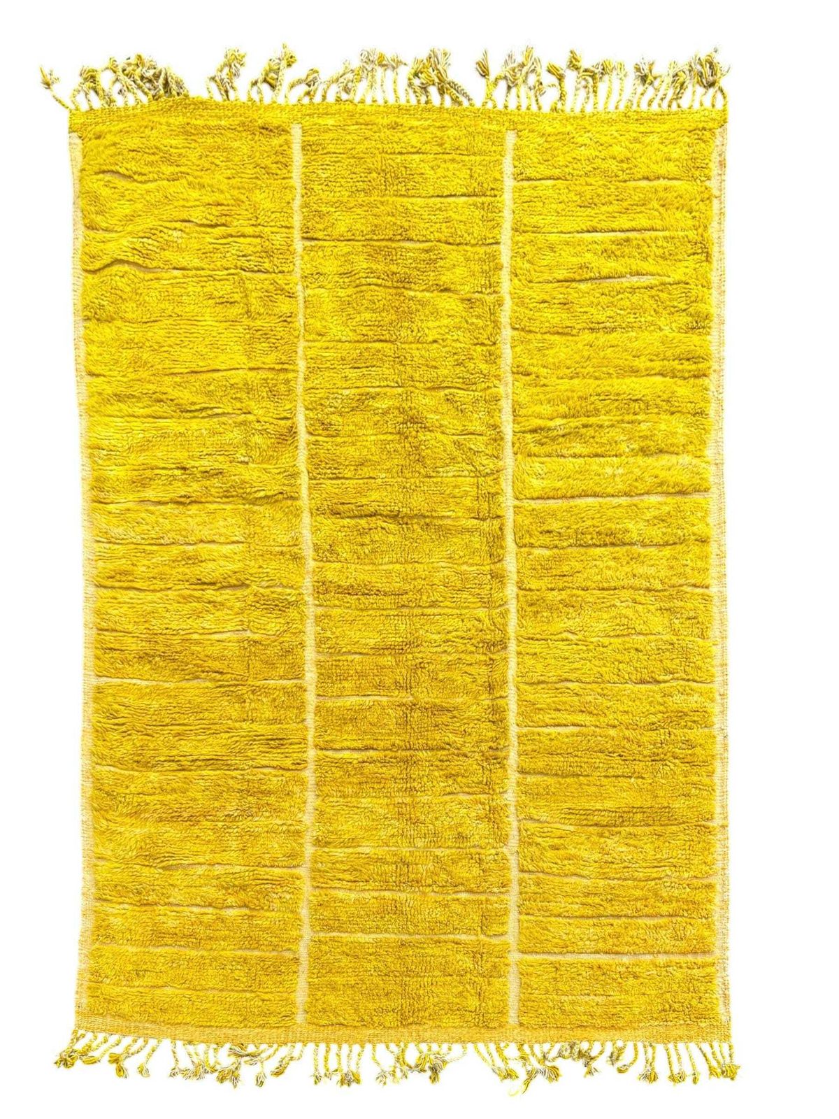 Mustard Yellow Moroccan M'rirt Rug 190x300 Cm Handmade Wool Berber Rug Luxury Minimalist Area Rug Thick Plush Carpet Custom Moroccan Rug photo furniture
