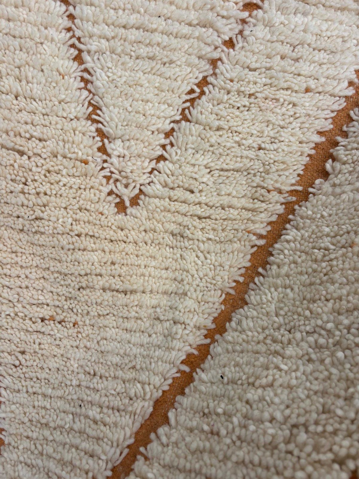 Moroccan Beni Ouarain Wool Rug 155x240 Cm – Natural Cream With Geometric Pattern   Beni Ourain Carpet   Contemporary Rug   Shaggy Rug photo vintage
