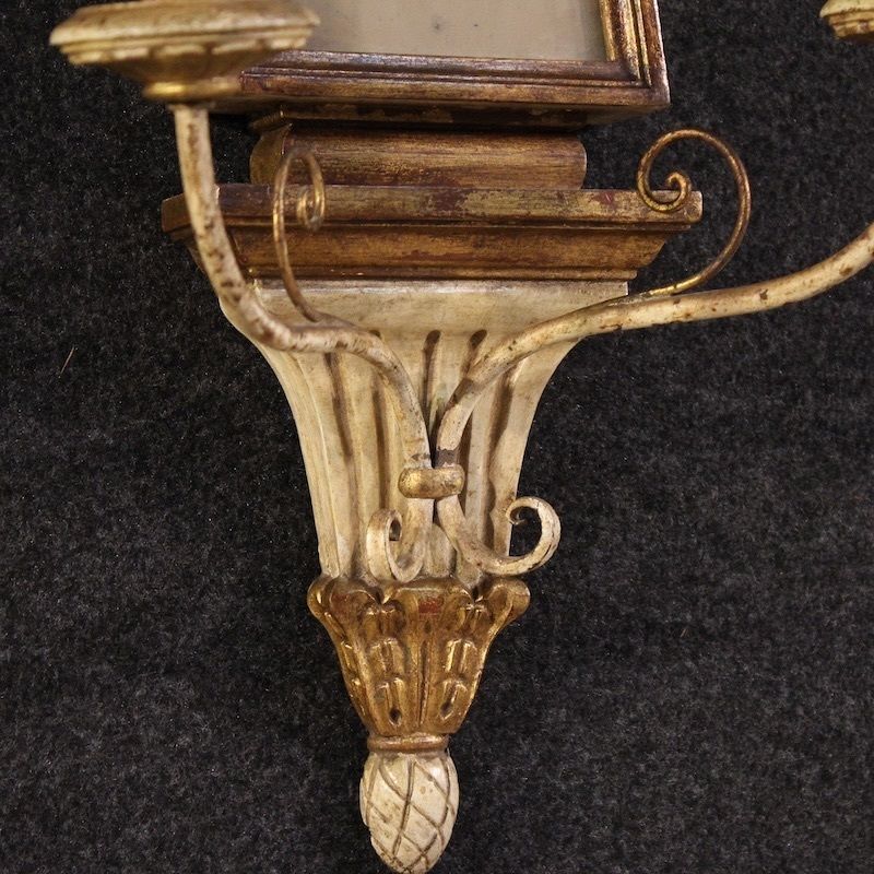 Paar Italiaanse wandlampen in Louis XVI-stijl, 20e eeuw photo 1900.0