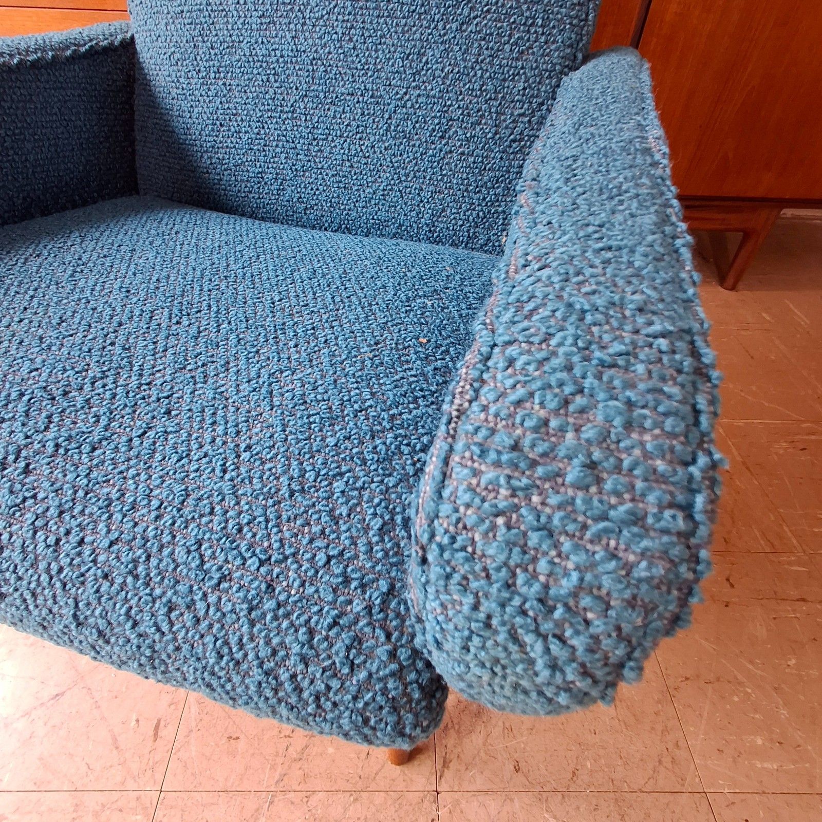 Fab Vintage 1960s Parker Knoll Pk945/7 Adagio Chair Armchair Teal Blue Chenille photo for sale