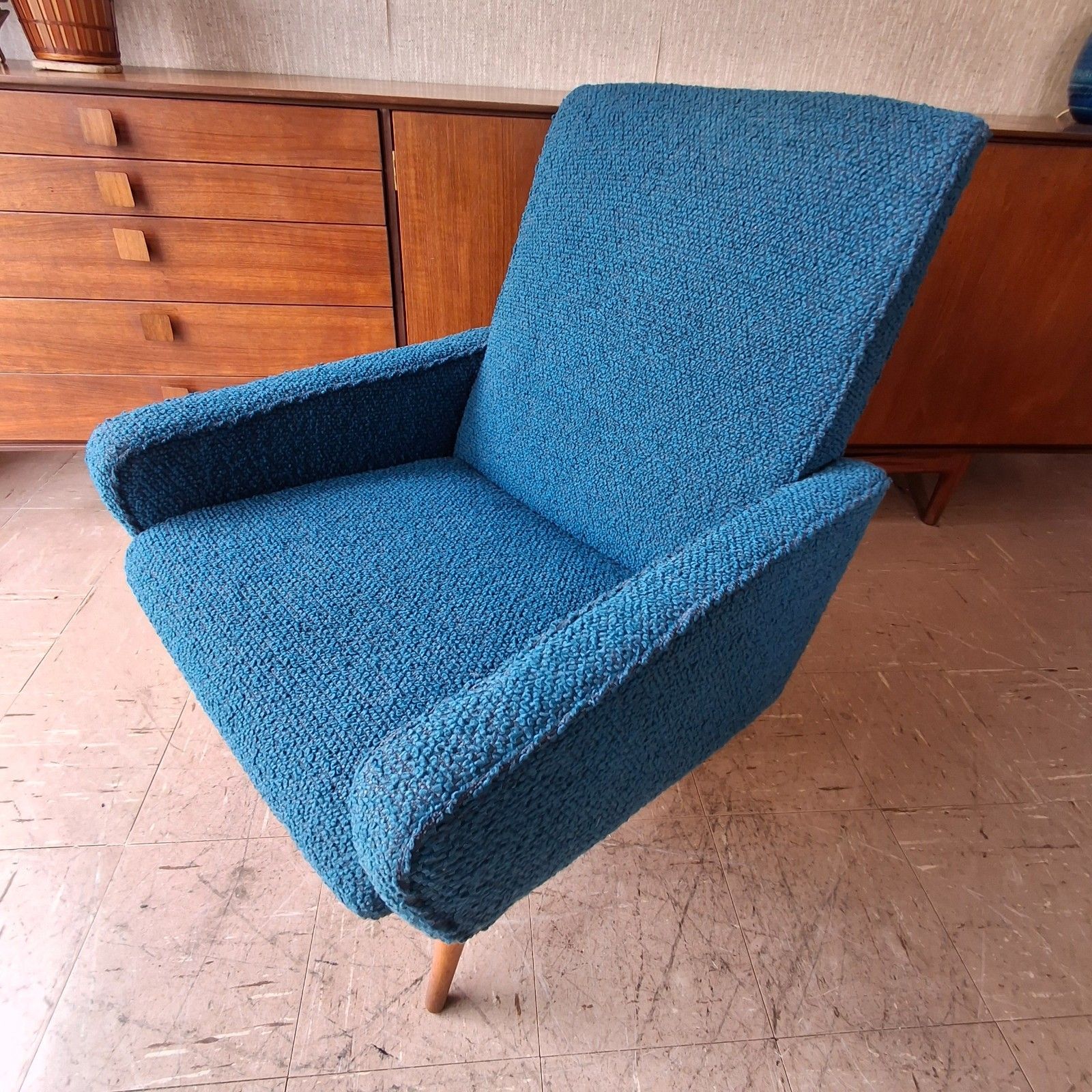 Fab Vintage 1960s Parker Knoll Pk945/7 Adagio Chair Armchair Teal Blue Chenille photo vinterior