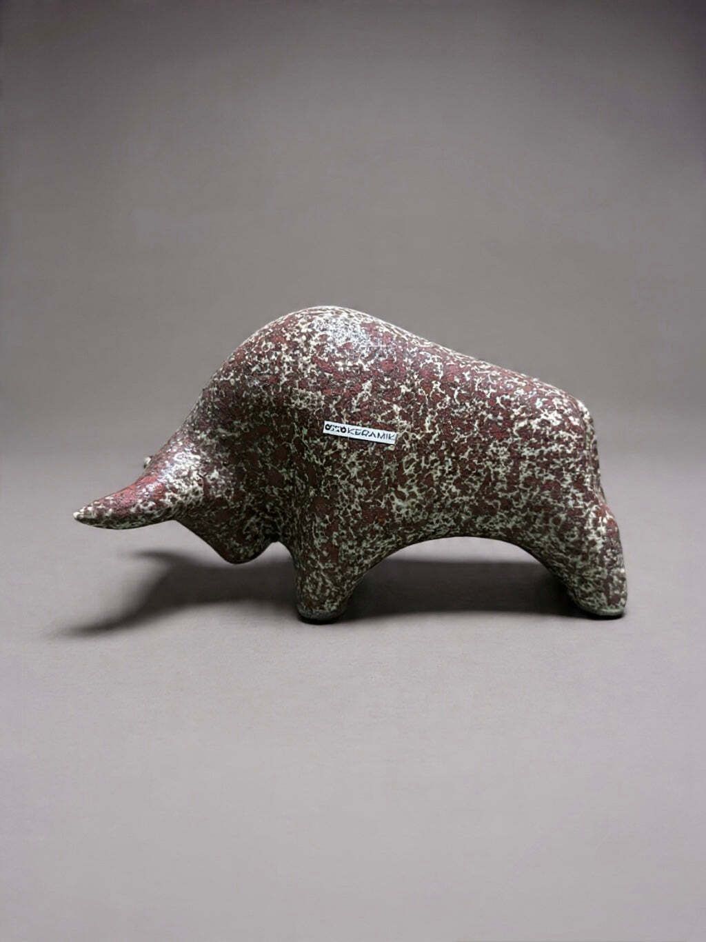 Otto Keramik Classic Ceramic Bull West German Pottery Fat Lava