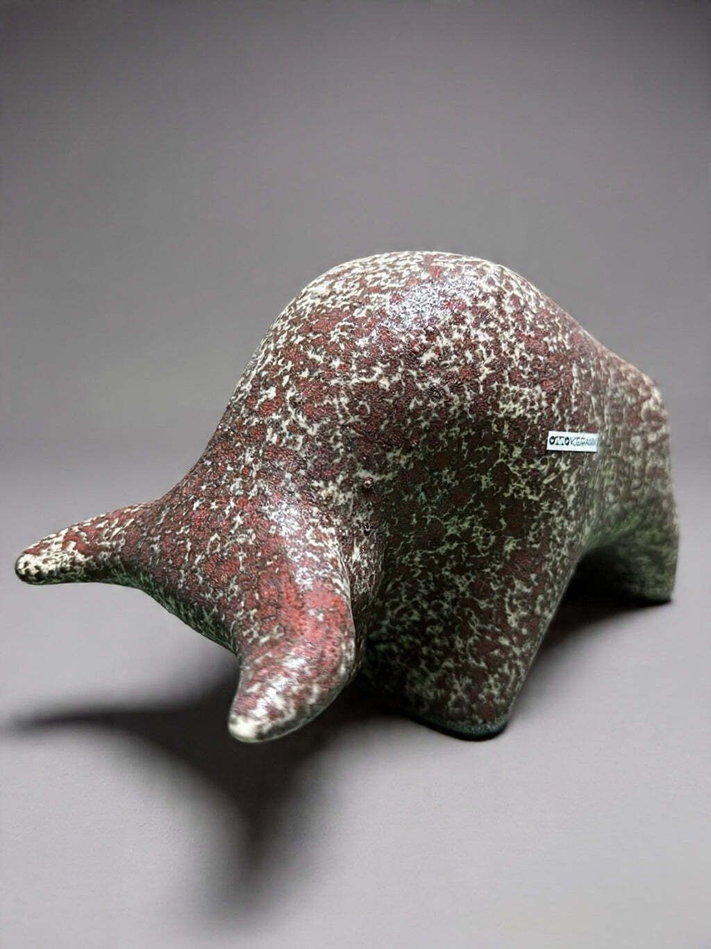 Otto Keramik Classic Ceramic Bull West German Pottery Fat Lava photo for sale