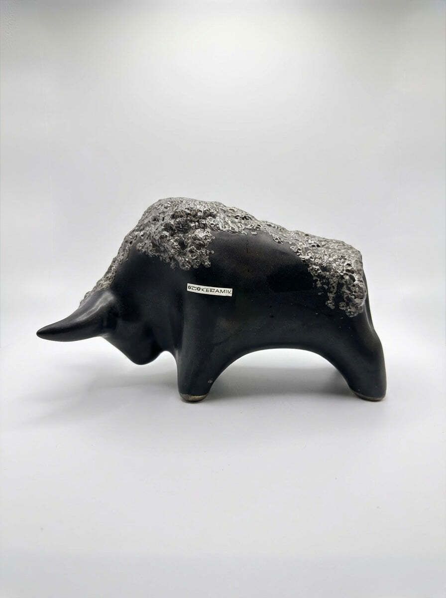 Otto Keramik Classic Ceramic Bull West German Pottery Fat Lava