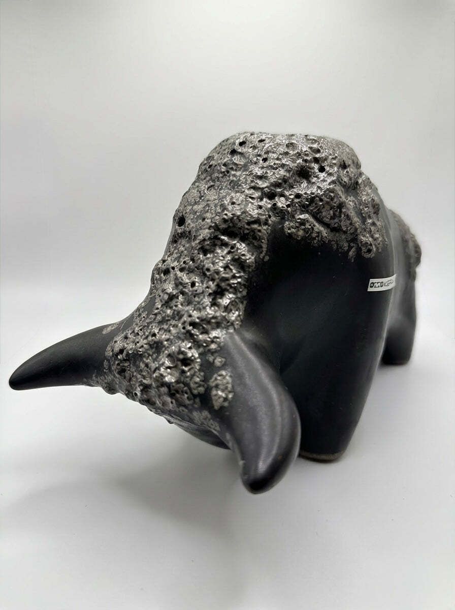 Otto Keramik Classic Ceramic Bull West German Pottery Fat Lava photo for sale