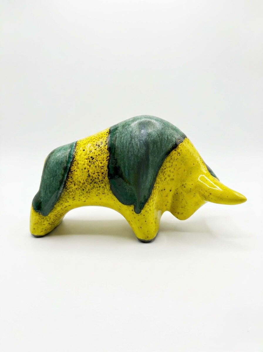 Otto Keramik Classic Ceramic Bull West German Pottery Fat Lava photo buy