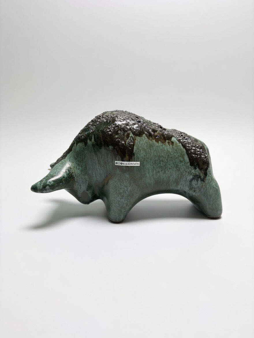 Otto Keramik Classic Ceramic Bull West German Pottery Fat Lava
