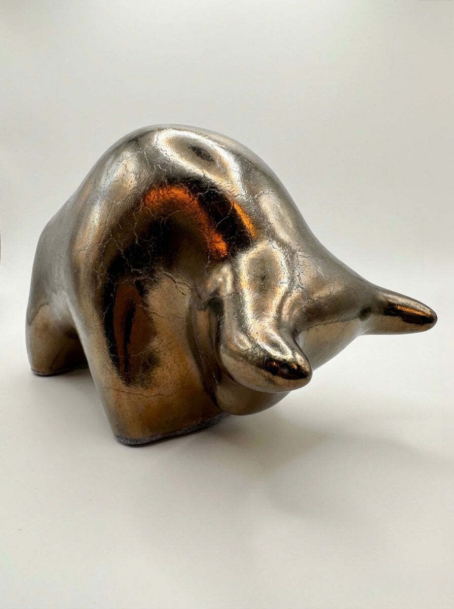 Otto Keramik Classic Ceramic Bull West German Pottery Fat Lava photo 125.0