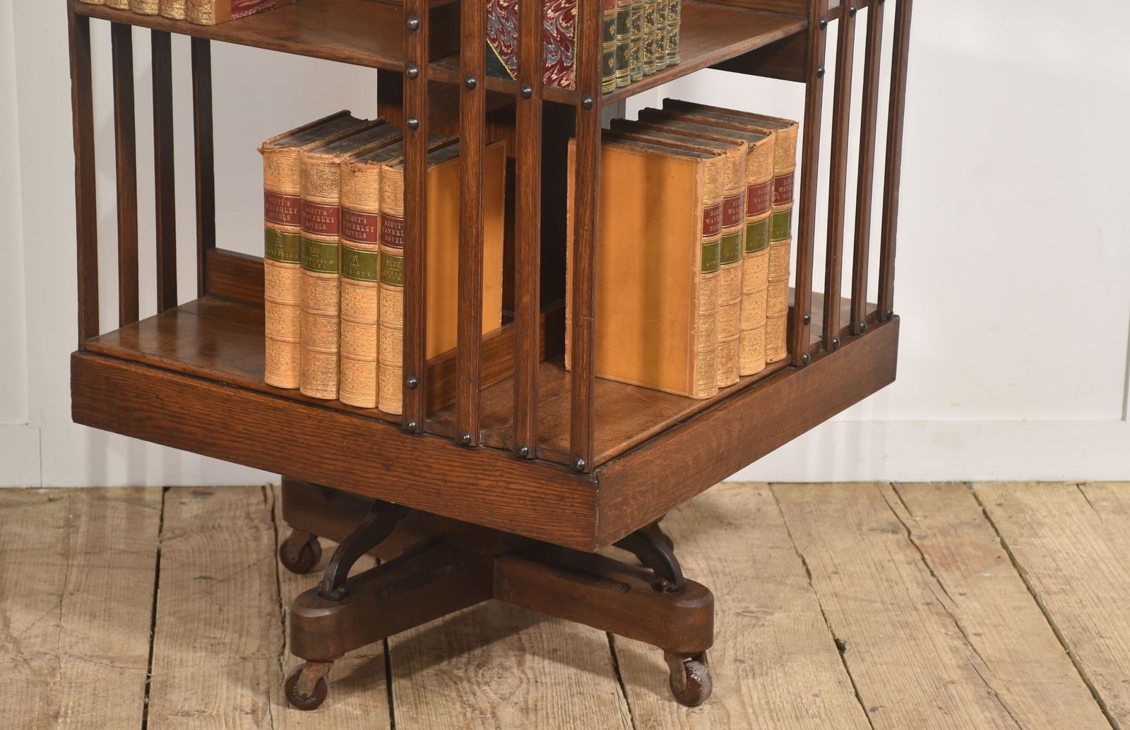 Late 19th Century Oak Revolving Bookcase By Trubner & Co photo Furniture