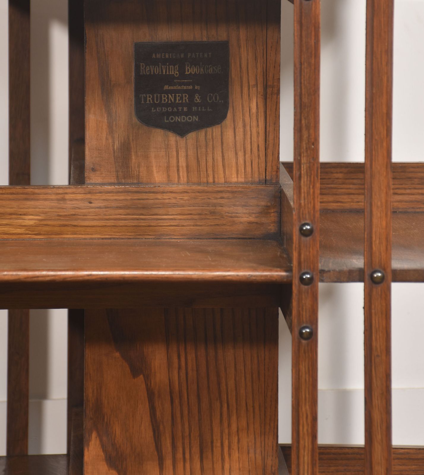 Late 19th Century Oak Revolving Bookcase By Trubner & Co photo vinterior