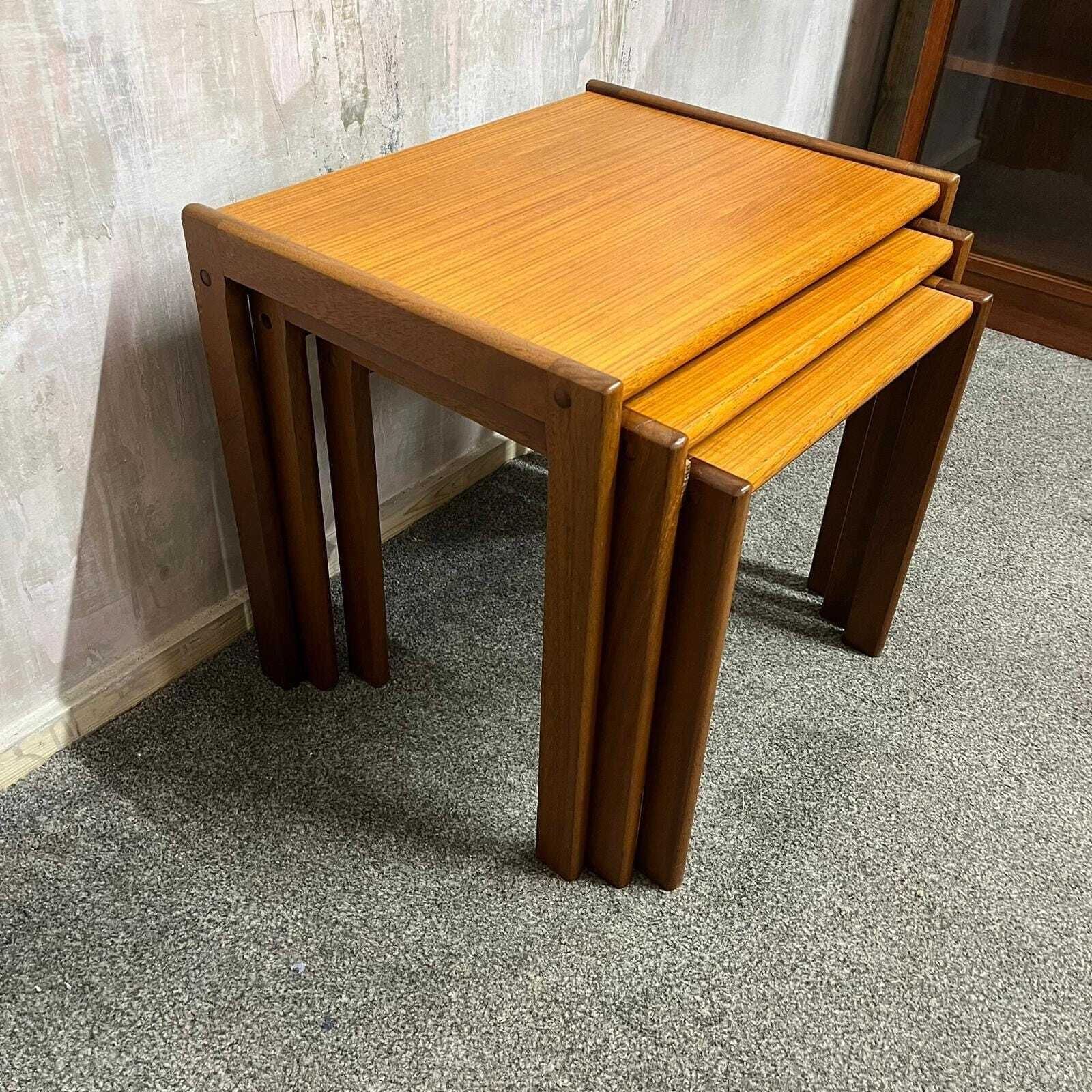 Danish Nest Of Tables Brdr Furbo Spottrup Mid Century Teak Side Tables Vintage photo Furniture