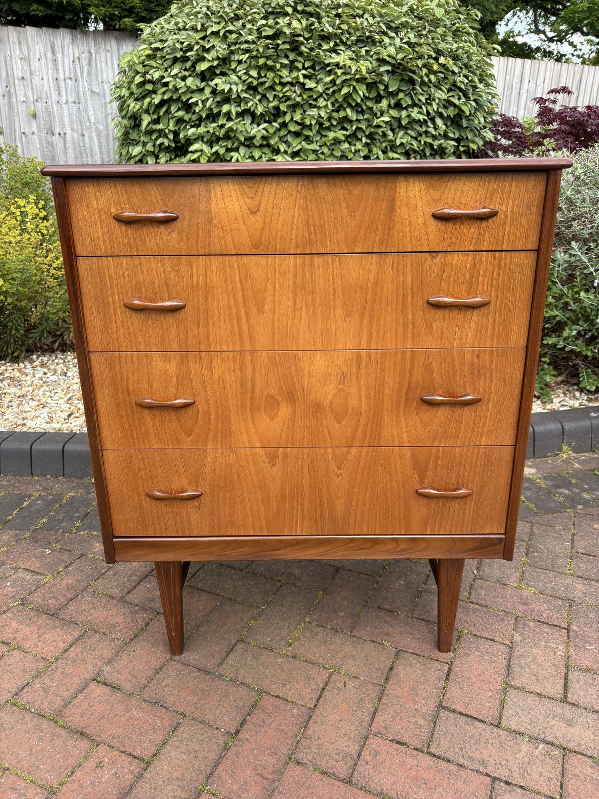Mid Century Teak And Mahogany Chest Of Drawers photo furniture