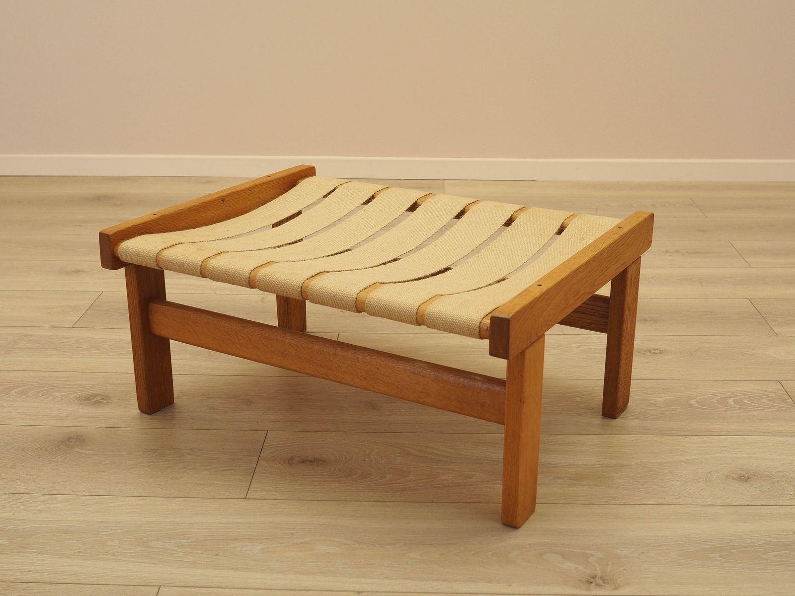 Eiken voetenbank, Deens design, ca. jaren 1960, gemaakt in Denemarken photo for sale
