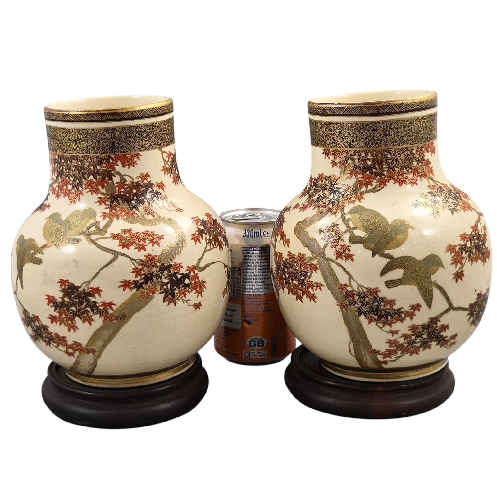 4000.0 Pair Of Japanese Meiji Satsuma Vases By Kinkōzan, Kyoto, C.1890–1910 photo