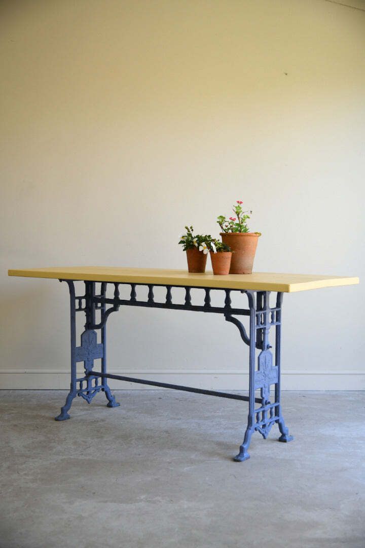 Painted Cast Iron Table photo for sale