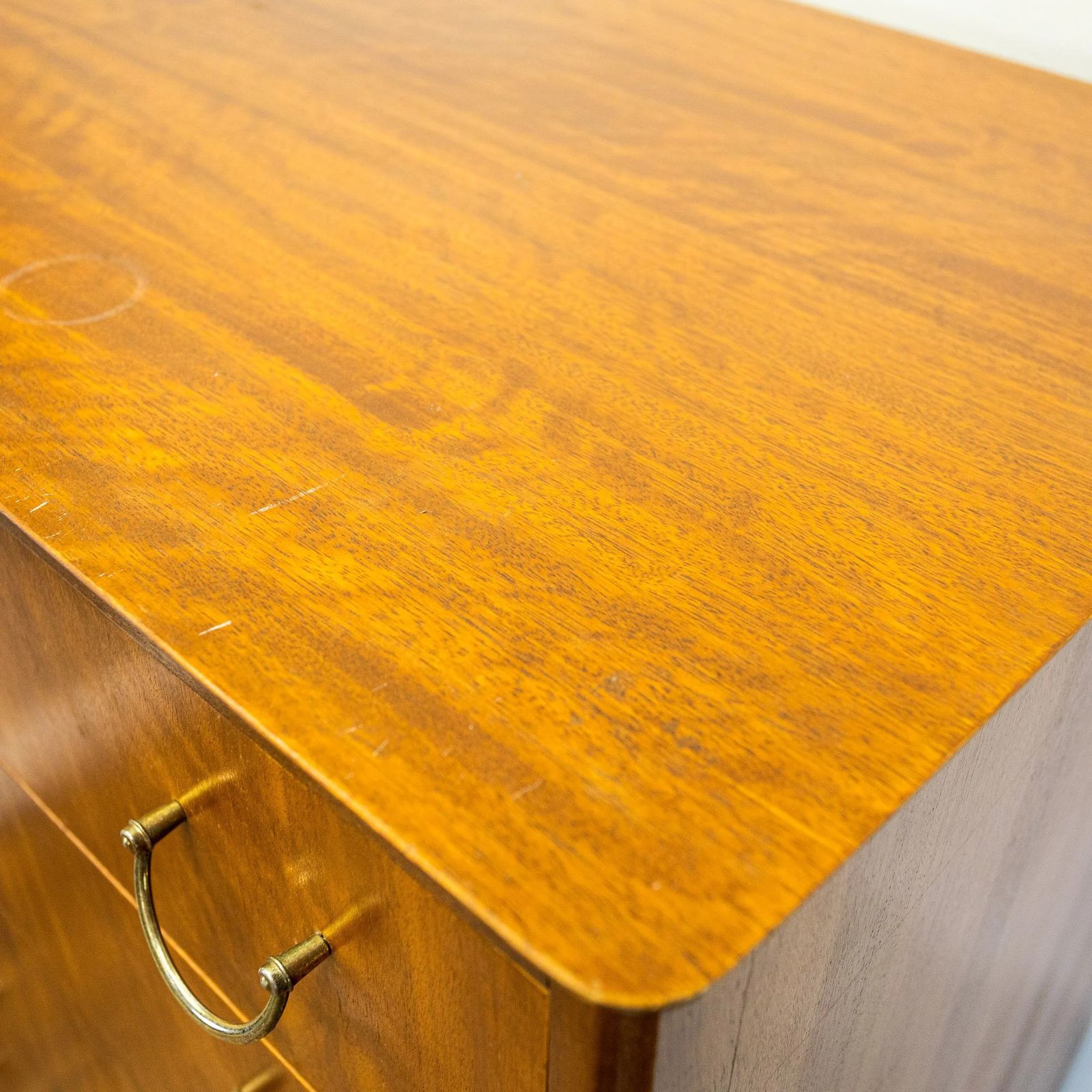 Mid Century Teak 7 Drawer Tallboy photo vintage