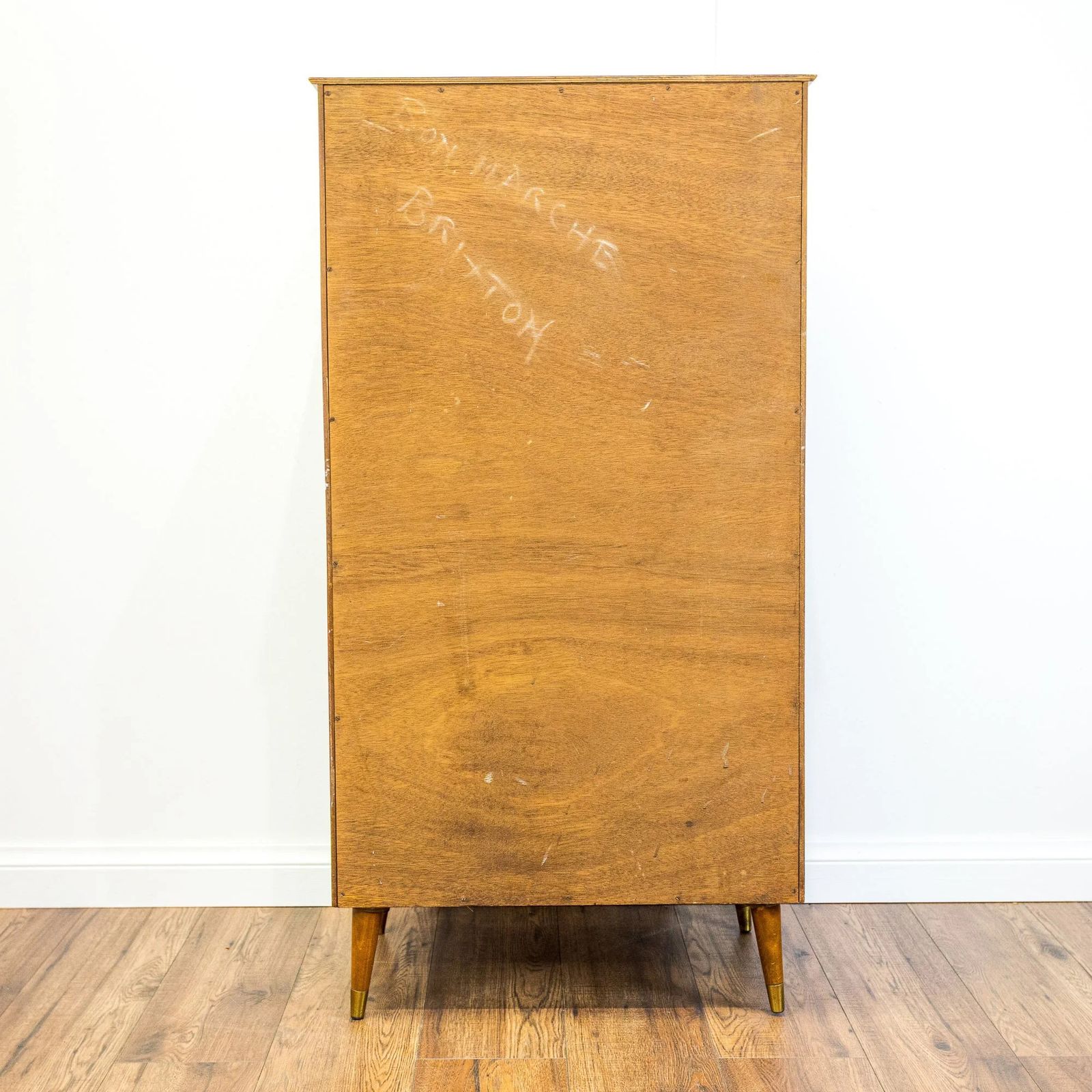 395.0 Mid Century Teak 7 Drawer Tallboy photo